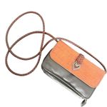 Brighton Vintage  Crossbody Bag‎ Organizer Leather Heart Accent Brown Black Woven Photo 3