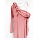 Mac Duggal  26595 Pink One Shoulder Long Sleeve Jersey Formal Gown Size 4 NWT Photo 6