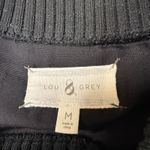 Lou & grey  Black Velvet Dress Crew Neck Short Sleeve A-Line Size M‎ Photo 2