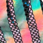 Allure brand colorful striped white black net design jumpsuit. Nwt Size M Photo 4