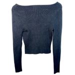 Abercrombie & Fitch  Black Knit Long Sleeve Crop Top Blouse Sweater Womens Size M Photo 1