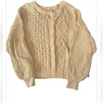 Free People  Women's Dream Cable Crew Tan Photo 3