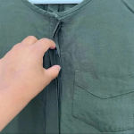 Madewell  Olive Green Long Sleeve Cargo Tunic Shirt Dress Photo 4