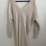 Cream Sweater Dress Tan Size L Photo 0
