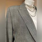 George Stretch Gray/Black/White/Blue Plaid Blazer Sz 14 With Shoulder Pads Photo 4