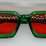 “Groovy Baby” Red Vision Lens Austin Powers inspired Sunglasses Red glasses Photo 2