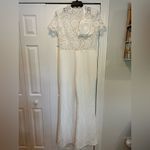 Nadine Merabi Hattie White Jumpsuit Size XL Photo 2