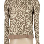 Tuckernuck  Cream and Tan Puff Sleeve Sweater Photo 0