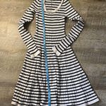 Rebecca Taylor  Navy And White Striped Sweater Dress Size Medium Photo 3