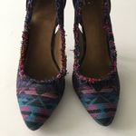 joe's jeans Joe’s Aztec fabric 3” heel pumps leather sole Frayed Fringed Womens Size… Photo 2