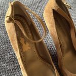 Adrienne Vittadini Camel Suede Pointed Toe Ankle Strap Heels Size 7ā High Heel Photo 2