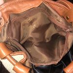 VTG SHARIF AMERICANA Knit Leather Accent Drawstring Bucket Backpack Sling Bag Photo 12