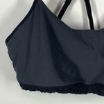 Ballys Women's Solid Adjustable Strap Back Hook Sports Bra Black Size Large Photo 3
