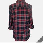 Tommy Hilfiger XL Plaid Flannel Button Shirt Red Black Roll Tab Outdoor Classic Photo 1