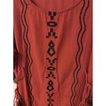Zudio Women's Burnt Red/orange Embroidered Folk Style Dress Orange Size XL Photo 2