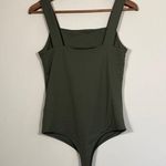 REORIA Olive Green Square Neck Bodysuit Photo 3