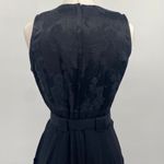 Vintage 90s Jumpsuit Belted Floral Satin Bodice Scoop Neck Sleeveless Black 4/6 Photo 5