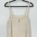 Ecote  Womens Cream‎ Medium Rayon Soft Girl Drawstring Waist Summer Jumpsuit Med Photo 7