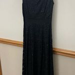 Francesca's EUC Francesca’s Black Lace Sequin Midi Dress Size Medium Photo 1