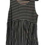 Isabel Maternity  By Nordstrom Womens Black & White Striped Sleeveless Flowy Tank Photo 0