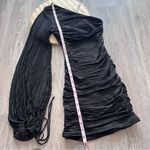 Lucy in the Sky  black ruched‎ one shoulder mini dress Photo 2