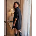 Frank & Eileen Mary Shirtdress Famous Denim Distressed Dress Black XS $328 Photo 1