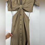 ALC Frank A.L.C. Georgia Cut Out Plunge Neck Button Down Midi Shirt Dress Sz 6 Photo 7