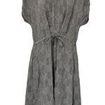 Greylin Anthropologie Black White Rope Belt High-Low 100% Silk Mini Dress M Pockets Photo 0