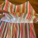 Versona  Romper NWOT Large Multi Color Vertical Stripe Shorts Adjust. straps Photo 6