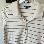 Lauren Ralph Lauren striped gold button polo shirt Green Size XL Photo 1
