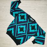 Vintage 80s koman long sleeve geometric retro sweater nostalgic ski wear winter Purple Size M Photo 0