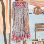 Sundance  All At Sea Floral Boho Midi Dress Size XS Photo 2