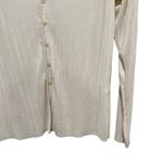 Cyrus Pleated Button Down Collared Shirt Ivory White Women’s Size Medium Photo 4