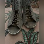 Dolce Vita Neutral Lace Up Open Peep Toe Trendy Ankle Booties Bohemian Heels 9M Tan Size 9 Photo 2