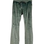 Aerie Real Good Velour Flare Pants Joggers Lounge Green Size S Velvet Cozy Soft Photo 0