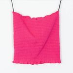 H&M  Womens Smocked Stretch Ruffle Hem Sleeveless Tube Top Size S Pink Summer NWT Photo 4
