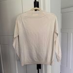 Sézane Sezane Kiera Ivory Lace Sleeve Wool Blend Crewneck Sweater Pullover Photo 4