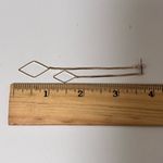 Sam Edelman NEW - Sleek & Modern Two Part Gold Geometric Diamond Shape Drop Dangle Earrings Photo 3