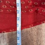 Urban Outfitters Womens Argyle Diamond V-Neck High Low Hem Blouse Rust Medium Photo 9