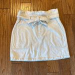 Free People ecru paperbag denim waist skirt size 10 Photo 2
