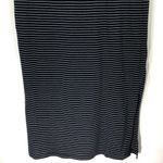 VERO MODA New Striped Knit Henley Daina Dress Sleeveless Tie Waist Maxi Navy Photo 11
