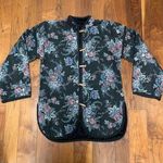 Mandarin Style Quilted Floral Jacket Size M Photo 0