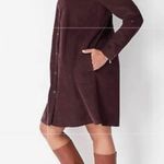J.Jill  Brown Corduroy Button Front Tunic Dress Sz.L Photo 2
