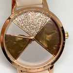 FMD womens watch rose gold tone 35mm Quartz analog, leather band running Photo 1