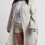 Parachute Cloud Cotton Gauze Robe Bone Cream Unisex size Small Tan Photo 0