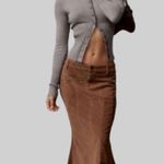 BDG Kendall Flute Corduroy Maxi Skirt Photo 0