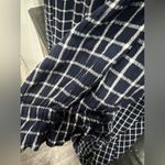 Anthropologie Anthropology Mave Elegant Blue and White Checkered Dress Photo 3