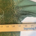 Y2K Green Long Sleeve Waffle Knit Shirt Tunic Large Graphic Size M Photo 7