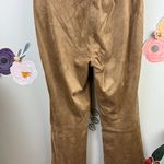 StudioM Brown Faux Suede Flared Pants Photo 1