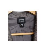 Eileen Fisher Eillen Fisher Crinkle Jacket Gray/Brown Womens Size S 100% Silk Photo 5